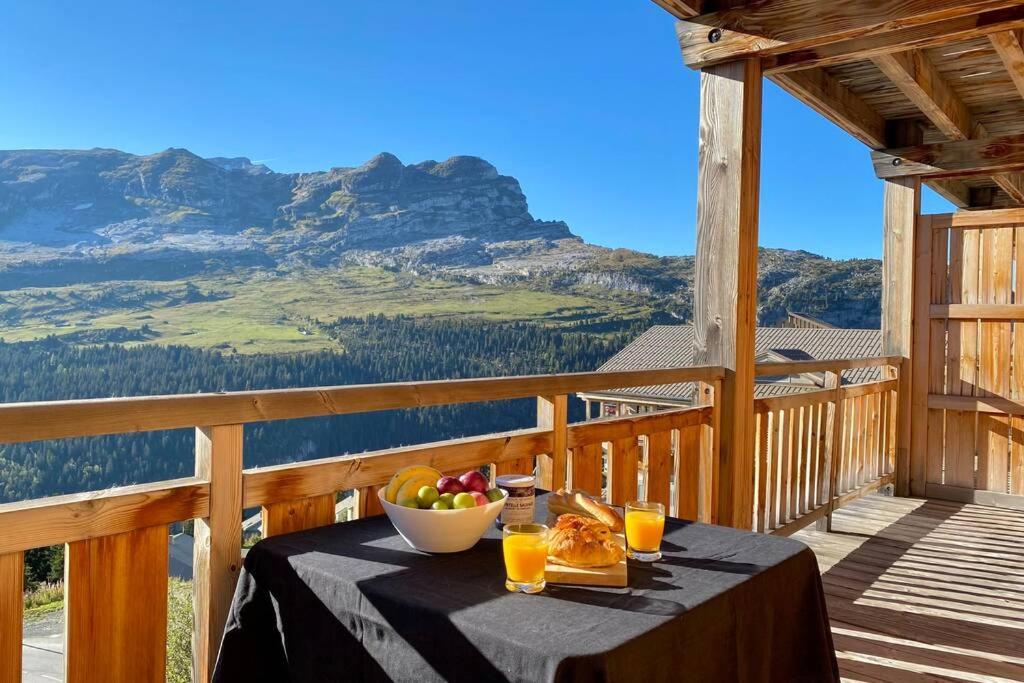 Vue Panoramique Sur Les Montagnes Plein Sud - T2 Skis Aux Pieds, Piscine & Spa Flaine Dış mekan fotoğraf