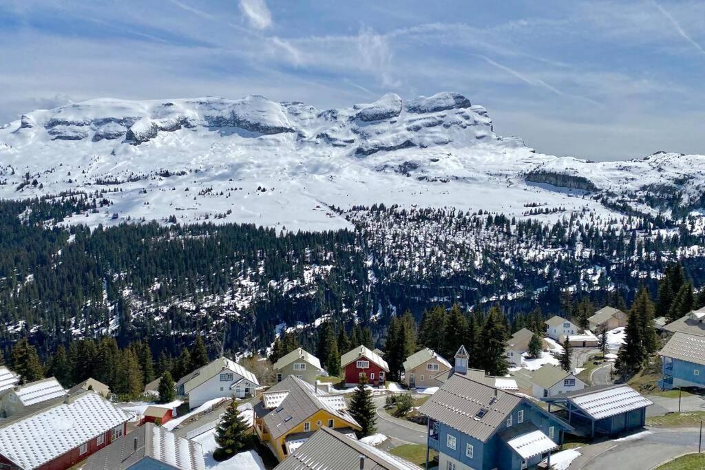 Vue Panoramique Sur Les Montagnes Plein Sud - T2 Skis Aux Pieds, Piscine & Spa Flaine Dış mekan fotoğraf