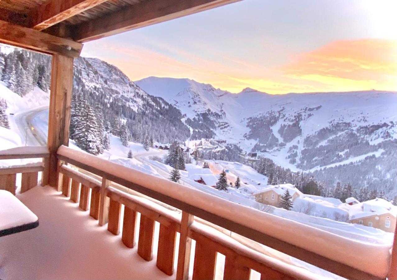 Vue Panoramique Sur Les Montagnes Plein Sud - T2 Skis Aux Pieds, Piscine & Spa Flaine Dış mekan fotoğraf