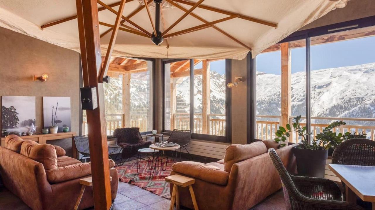 Vue Panoramique Sur Les Montagnes Plein Sud - T2 Skis Aux Pieds, Piscine & Spa Flaine Dış mekan fotoğraf