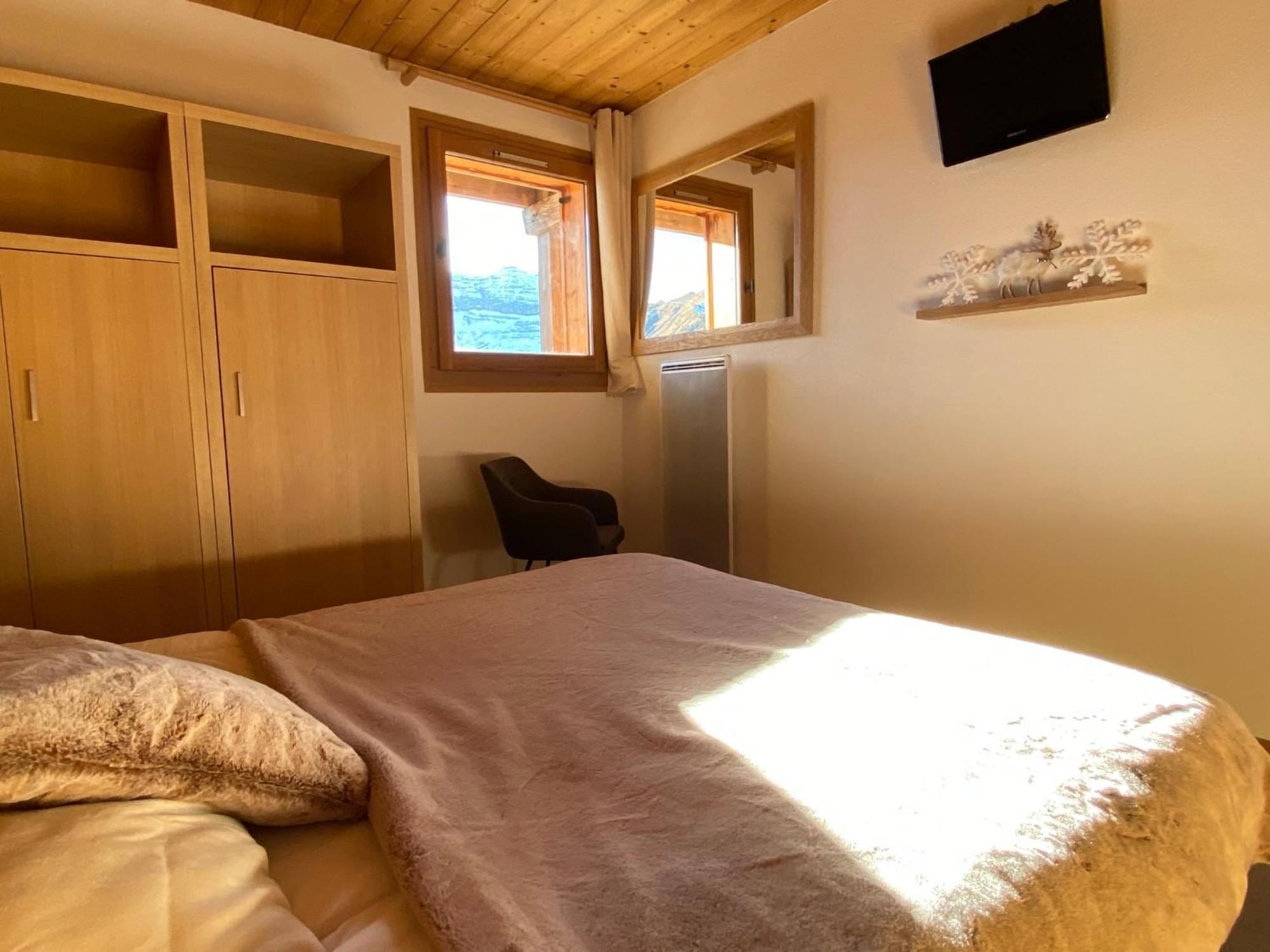 Vue Panoramique Sur Les Montagnes Plein Sud - T2 Skis Aux Pieds, Piscine & Spa Flaine Oda fotoğraf